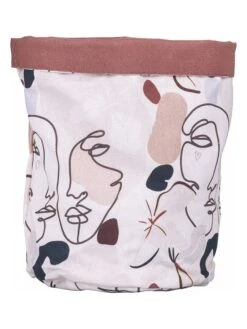 Brotbeutel "Face To Grey" In Weiß/ Bunt - (L)30 X (B)20 Cm
