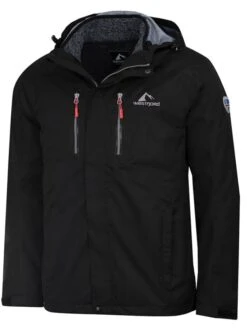 3in1-Funktionsjacke "Hverfjall" In Schwarz