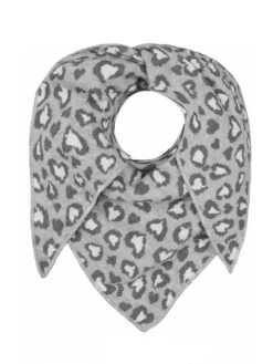 Dreieckstuch "Luca" In Grau/ Anthrazit/ Weiß - (L)120 X (B)56 Cm