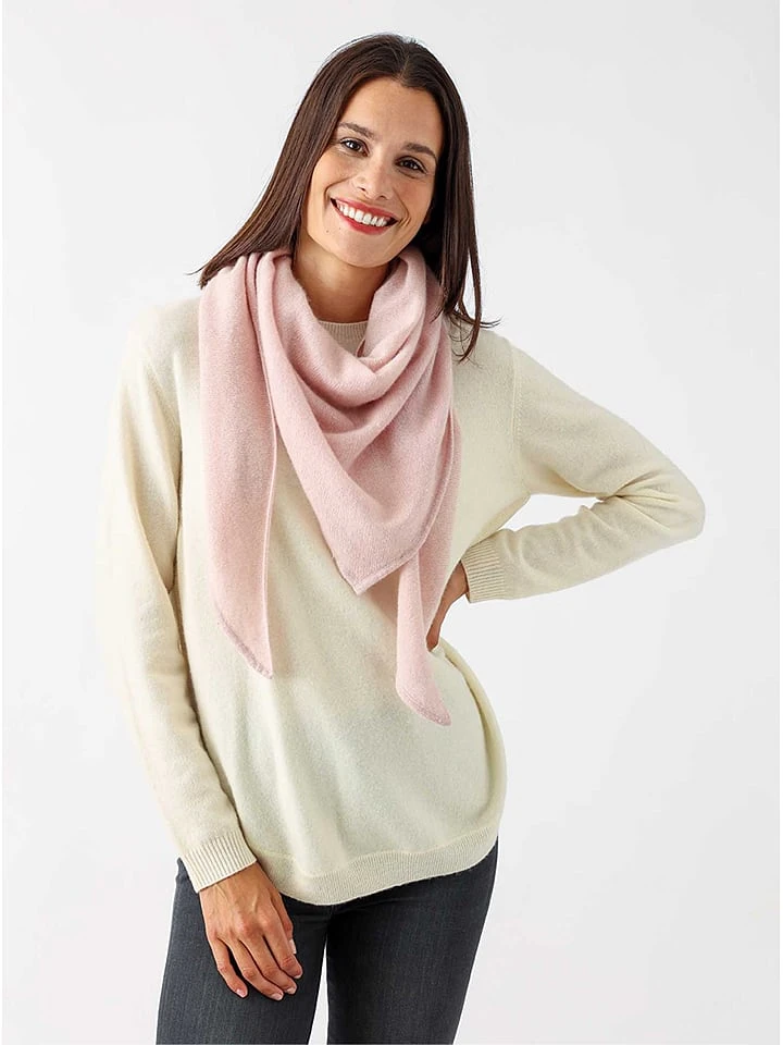 Kaschmir-Dreickstuch In Rosé - (L)175 X (B)120 Cm 2 Kaschmir-Dreickstuch In Rosé - (L)175 X (B)120 Cm – Bild 2