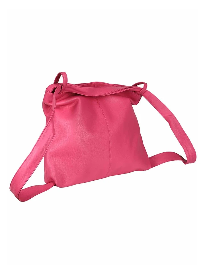 Leder-Schultertasche In Pink - (B)37x (H)40x (T)8cm 2 Leder-Schultertasche In Pink - (B)37x (H)40x (T)8cm – Bild 2